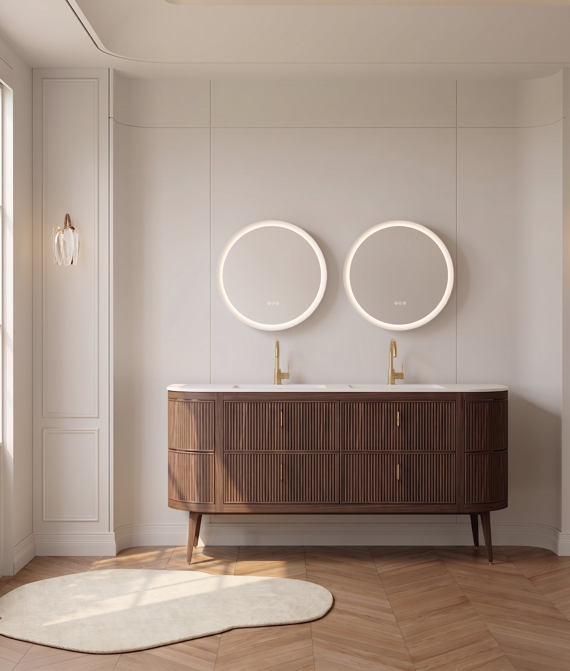 The Curved Fluted Bathroom Vanity Trend Taking Over 2026 Bathrooms
