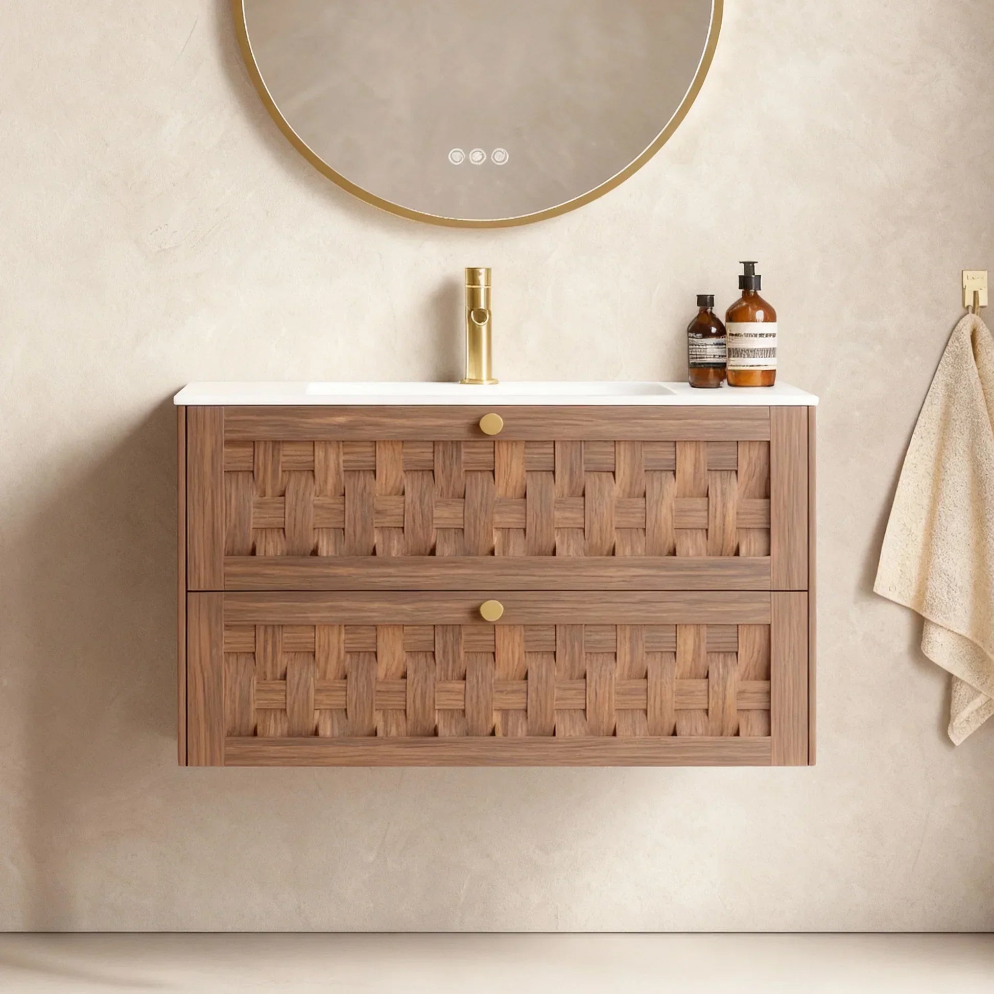 Toulouse 36" Walnut Vanity: Transform Your Bathroom Into Elite Space