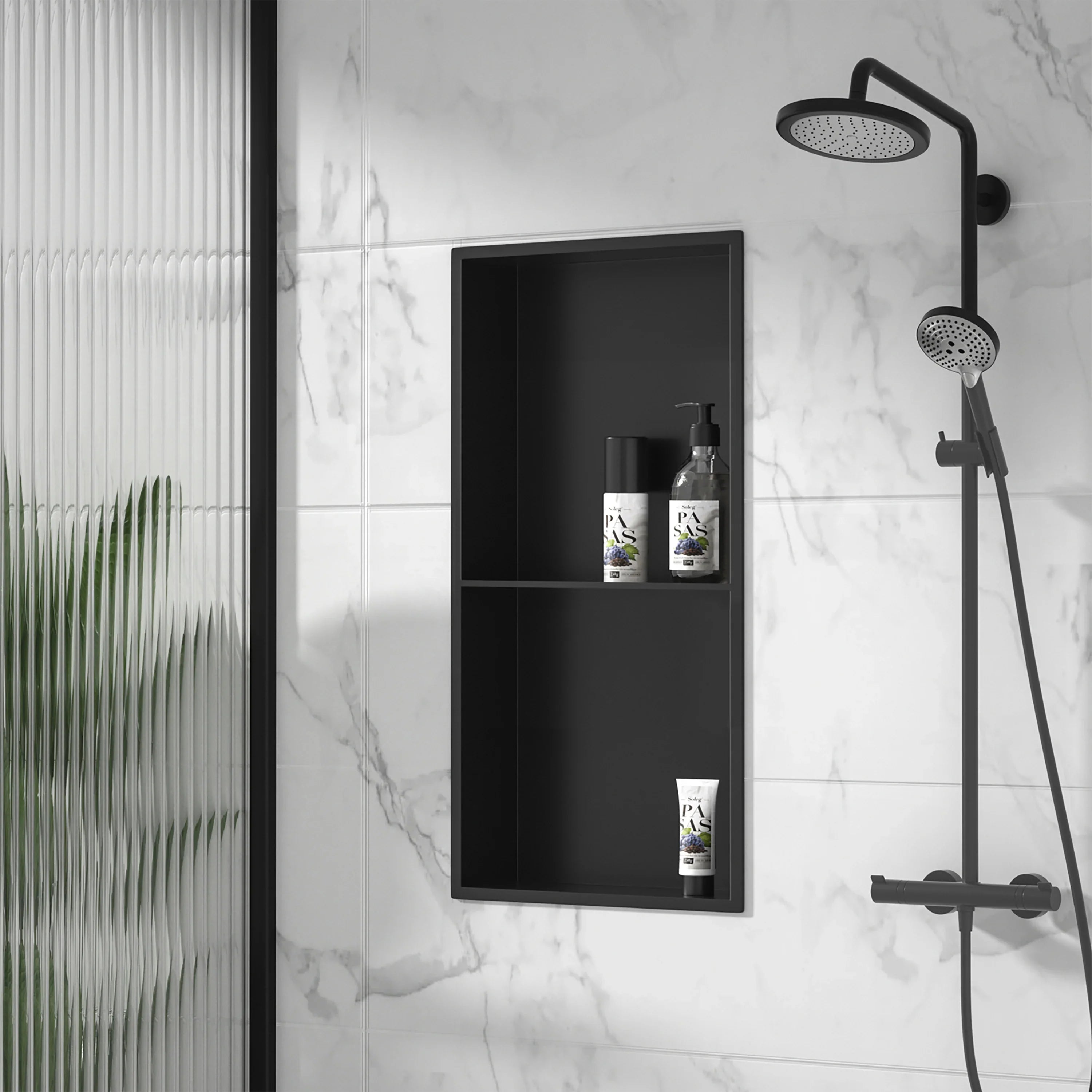 Niche murale de douche Tablette de douche en acier inoxydable Étagère de douche | Leroy Merlin Niche murale de douche Tablette de douche en acier inoxydable Étagère de douche | Leroy Merlin
