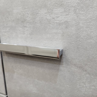 36" Cement Freestanding Bathroom Vanity with White Polymarble Countertop