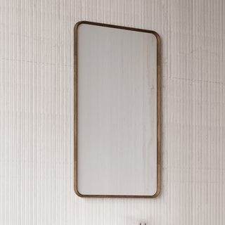 24" Fairview Mirror - Walnut - Golden Elite Deco