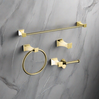 Prismatic Bathroom Accessories Gold