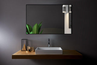 Mirror Edge 40" - Black Aluminum Framed - Golden Elite Deco