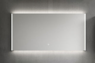 60" GEO LED Mirror - Solid Surface Frame - Golden Elite Deco