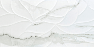 12" x 36" Ceramic Wall Tile - Grey River 3D - Golden Elite Deco