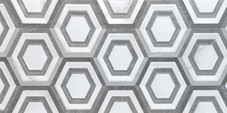 12" x 36" Ceramic Wall Tile - Symphonie 3D - Golden Elite Deco