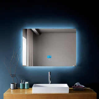 48" LED Touch Screen Mirror with Integrated Bluetooth - Golden Elite Deco