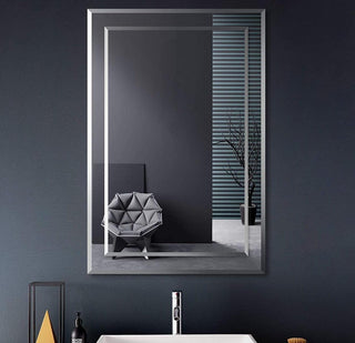 16" Rectangular Beveled Mirror - Golden Elite Deco