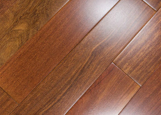 3 5/8" Cumaru Solid Hardwood Flooring - Natural. Angle view