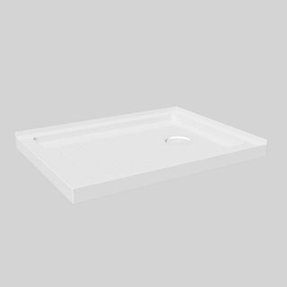 Shower Base Acrylic 48" x 36" - 2 Wall Setup - Right Drain - White - Golden Elite Deco