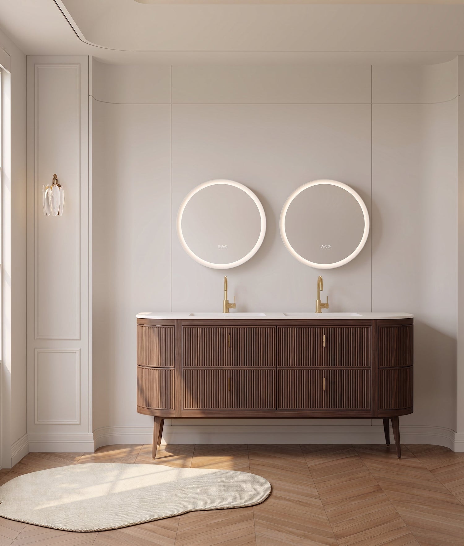 The Curved Fluted Bathroom Vanity Trend Taking Over 2026 Bathrooms