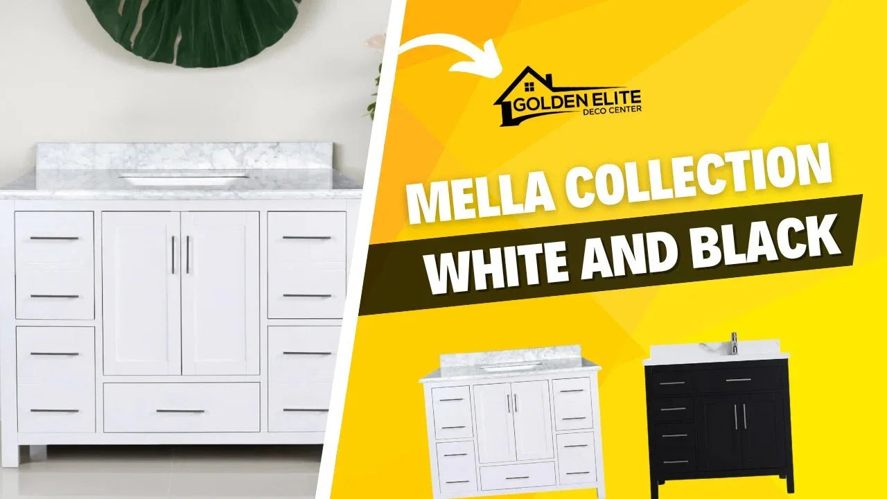 Discover the Mella Collection in White or Black: Top Bathroom Vanities for a Modern Look