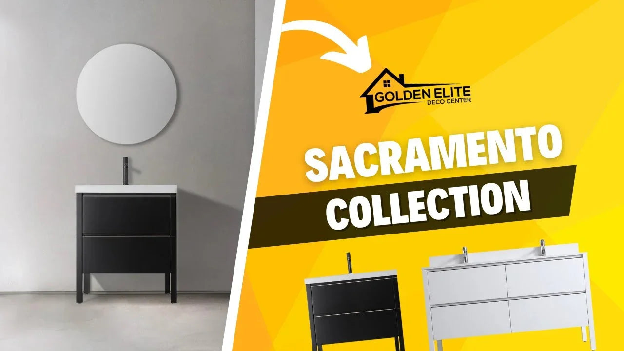 Sacramento Collection: Modern Bathroom Vanities in Black and Matte White