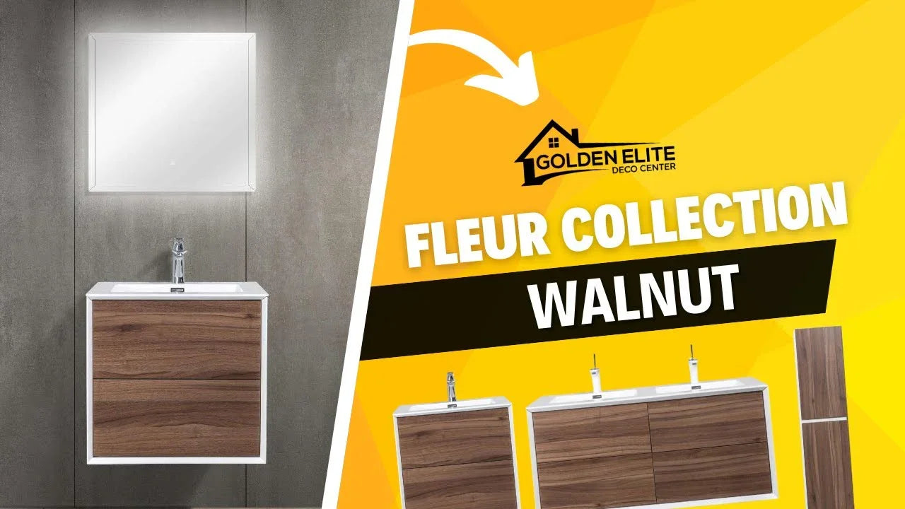 Discover the Fleur Collection in White & Walnut: The Elegant Choice for Your Bathroom