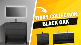 The Fiory Black Oak Bathroom Vanity Collection