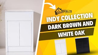 Discover the Indy Collection: Dark Brown & White Oak Bathroom Vanities