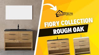 Fiory Rough Oak Bathroom Vanity: Elegant Design, Practical Features