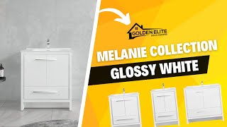 Discover the Melanie Collection in Glossy White: Top Bathroom Vanities for a Modern Look
