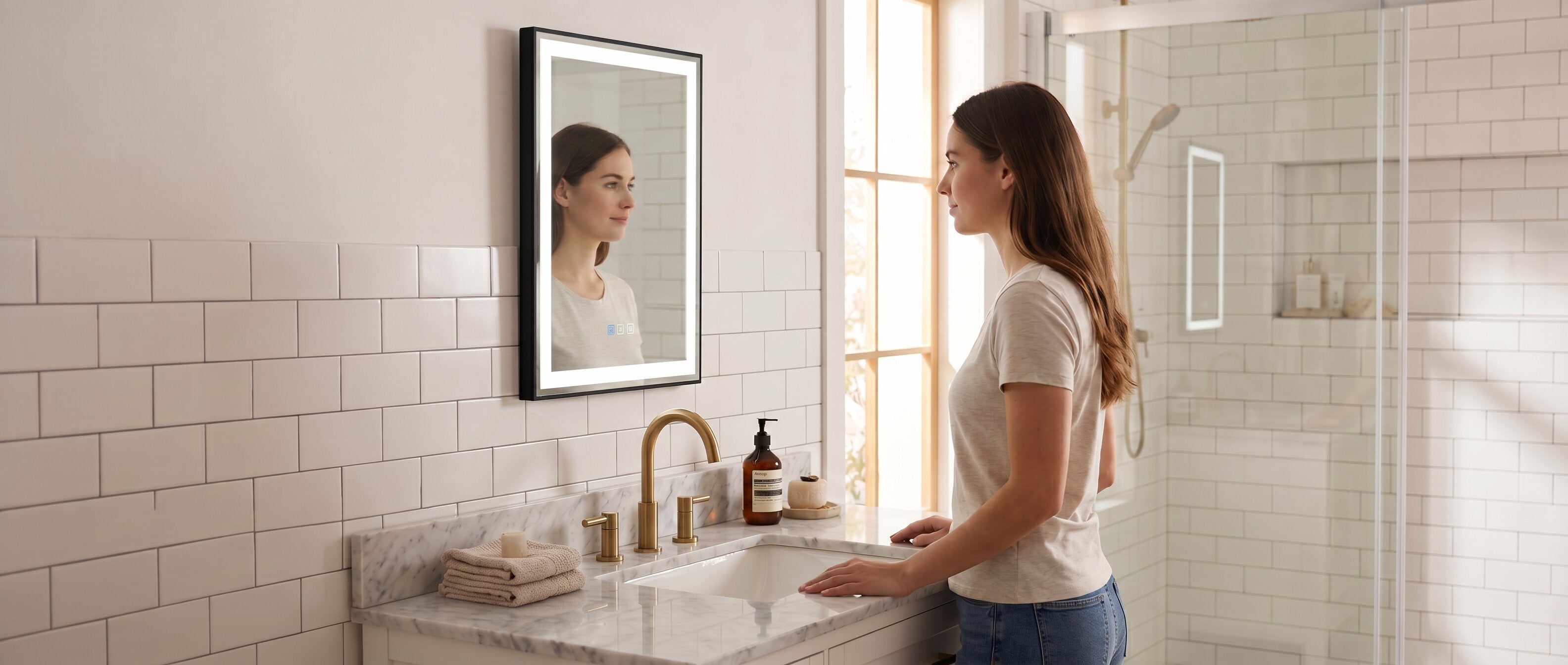 20" to 24" LED Bathroom Mirrors