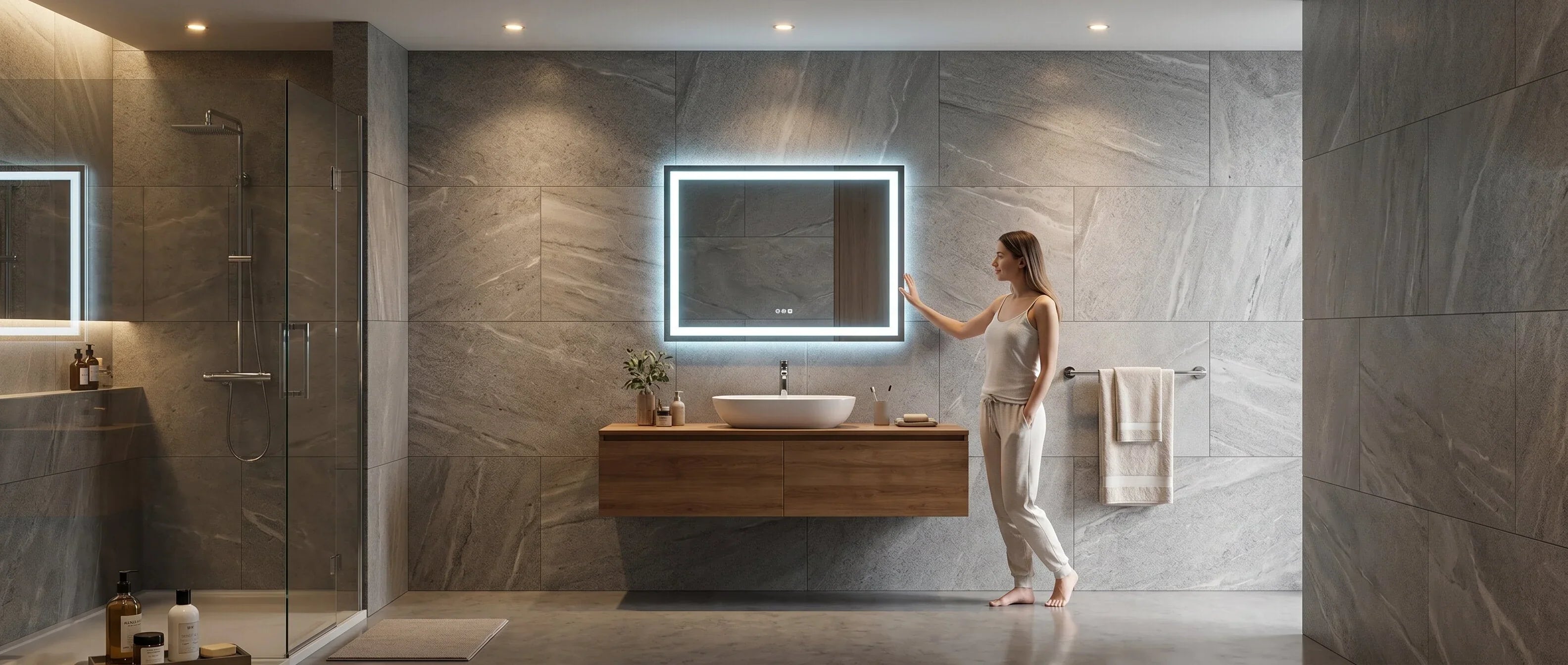 36 to 42 Inch LED Bathroom Mirrors