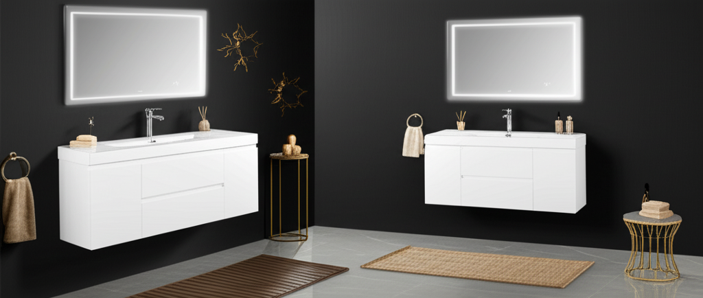White Bathroom Vanities – Wall Mount & Freestanding Styles