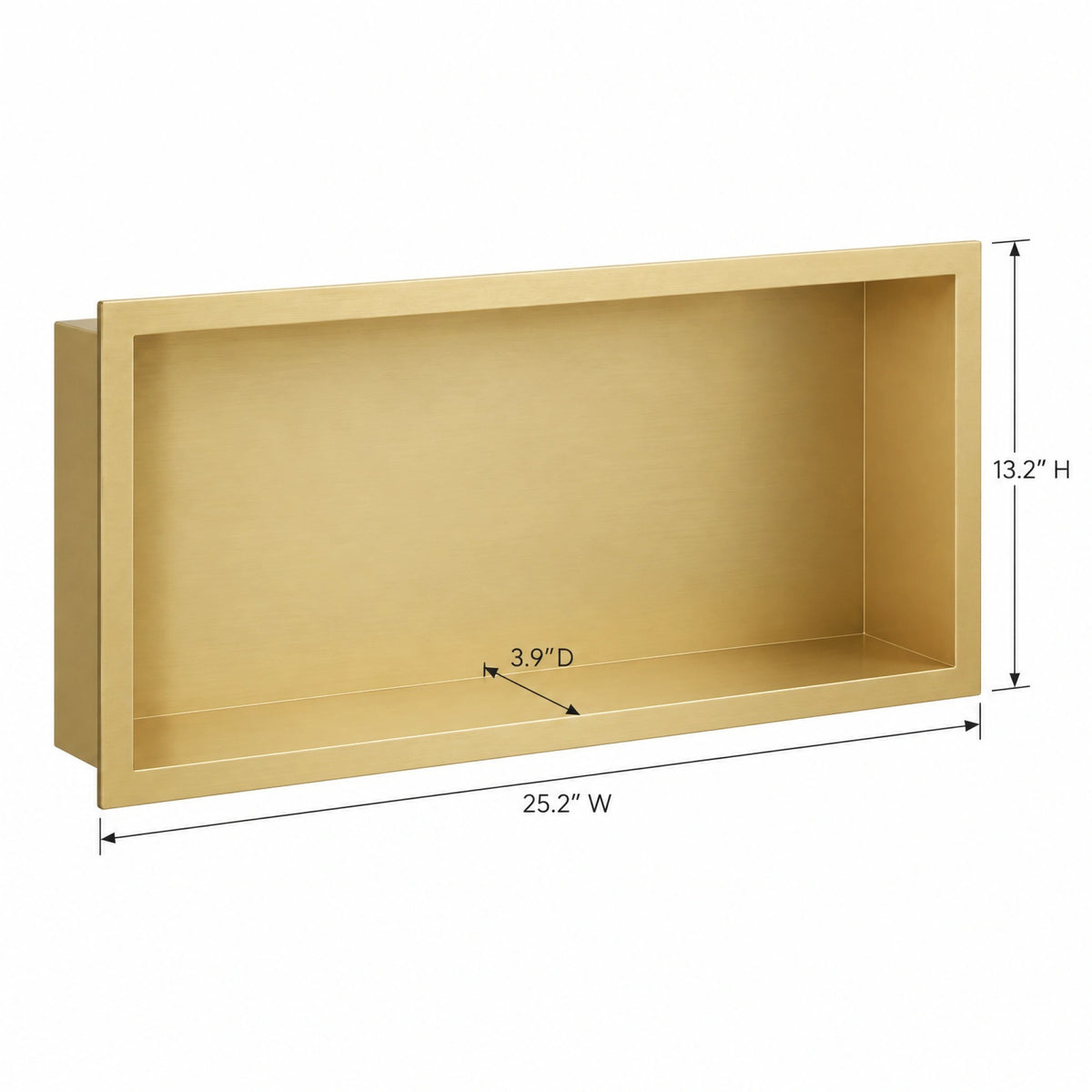 24" x 12" Champagne Gold Stainless Steel Shower Niche with Single Compartment