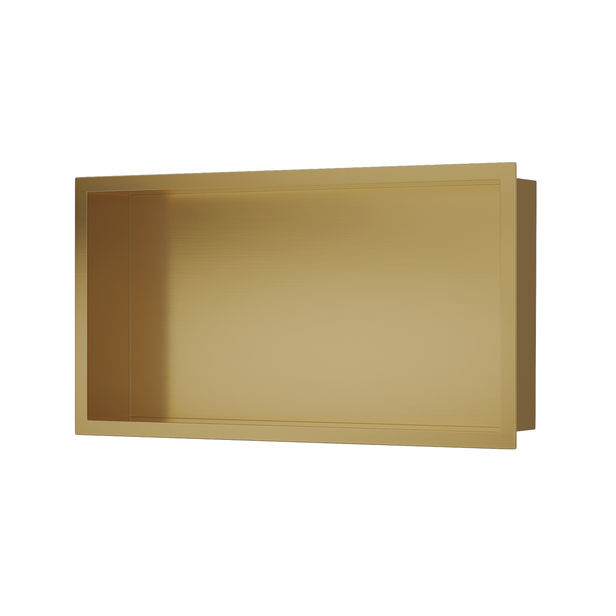Niche de douche en acier inoxydable doré champagne 24" x 12" à compartiment unique