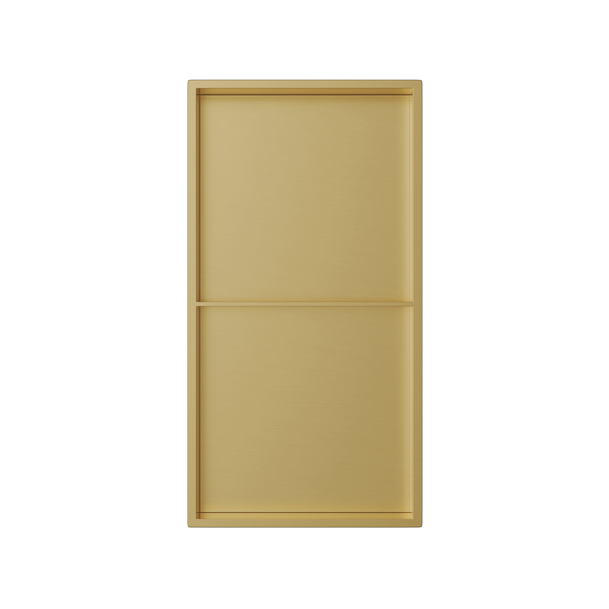 Niche de douche en acier inoxydable doré champagne, 12 po x 24 po, 2 compartiments