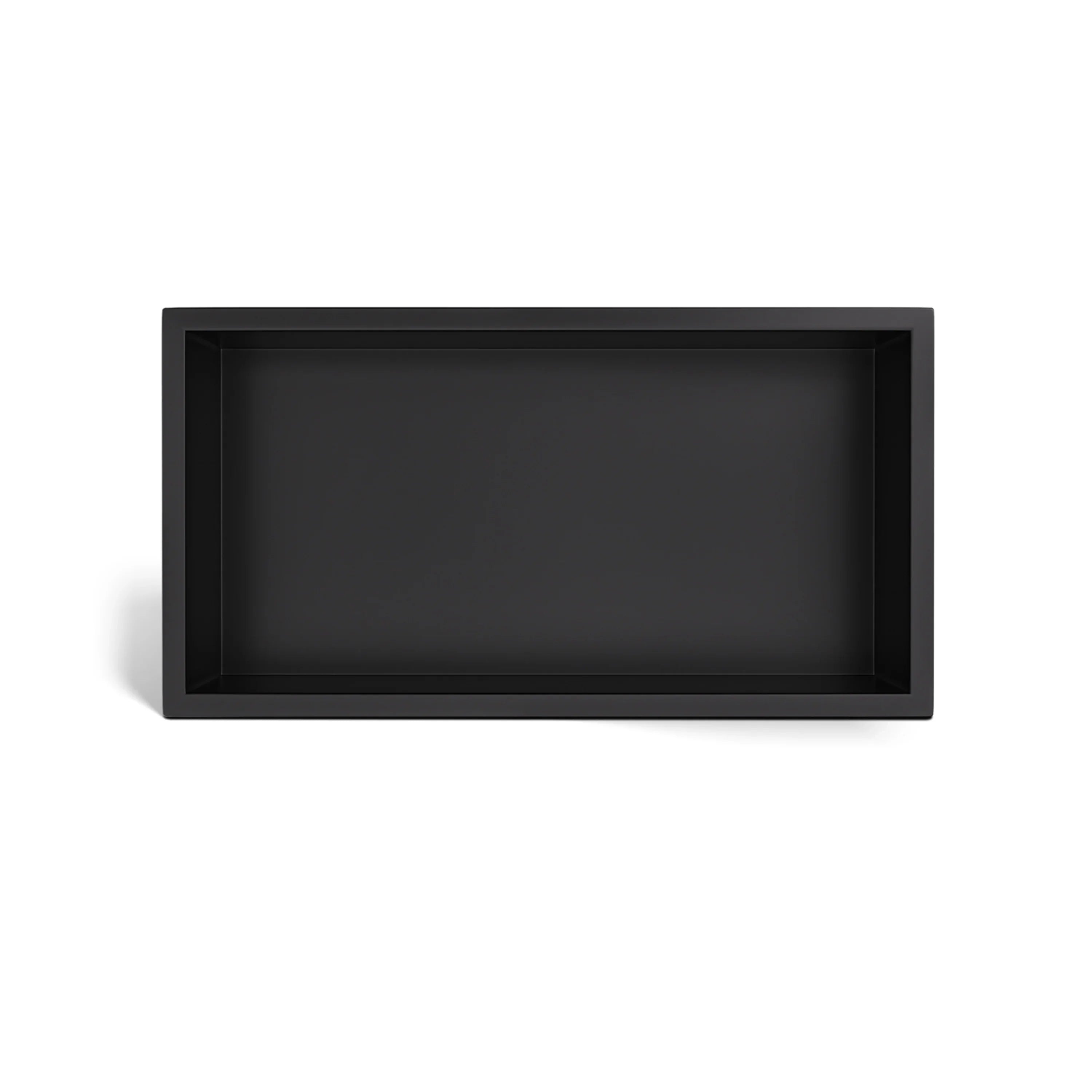 24" x 12" Black Stainless Steel Shower Niche with Single Compartment