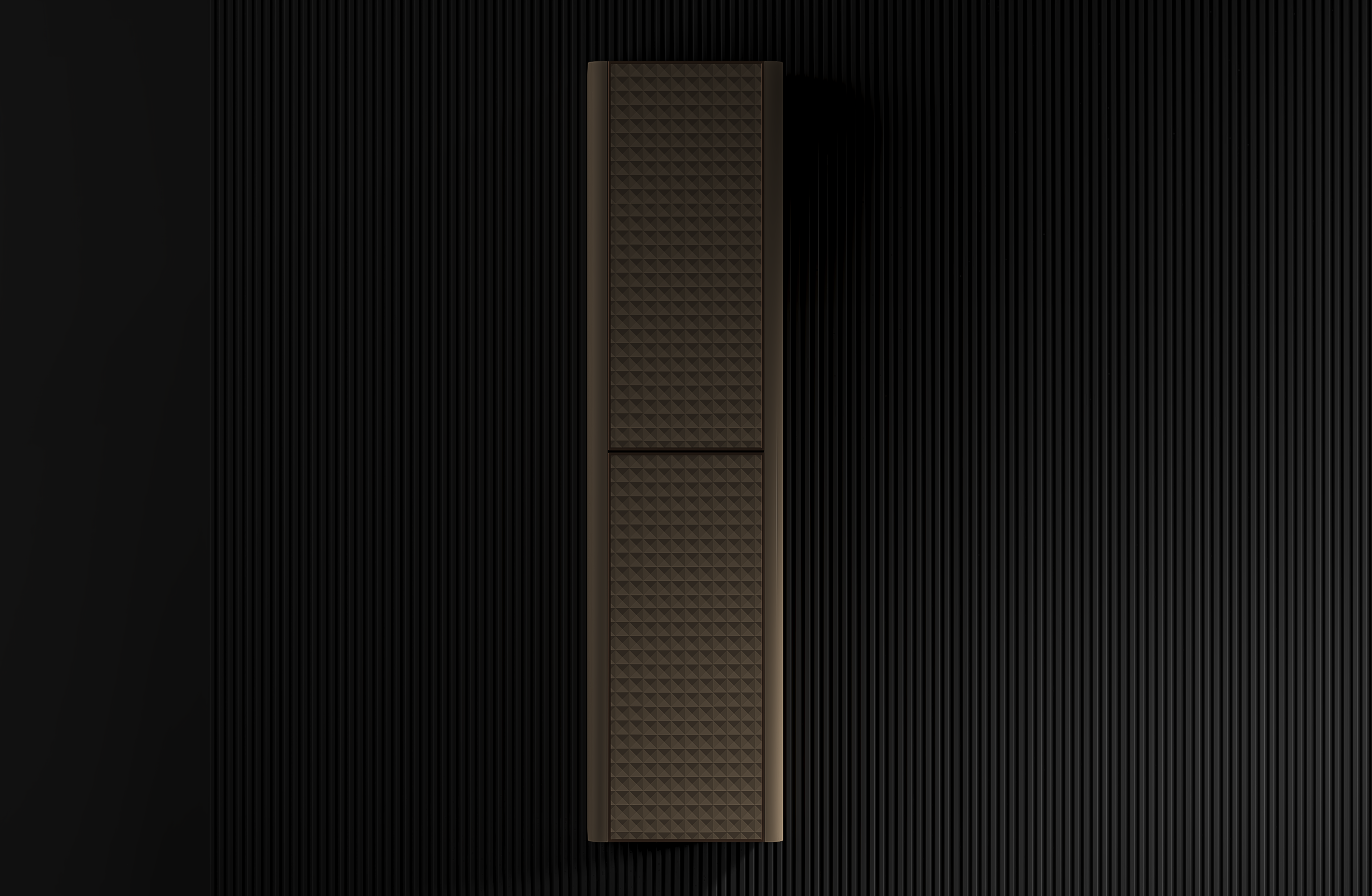Armoire Murale Réversible Champagne 2 Portes avec Tablettes