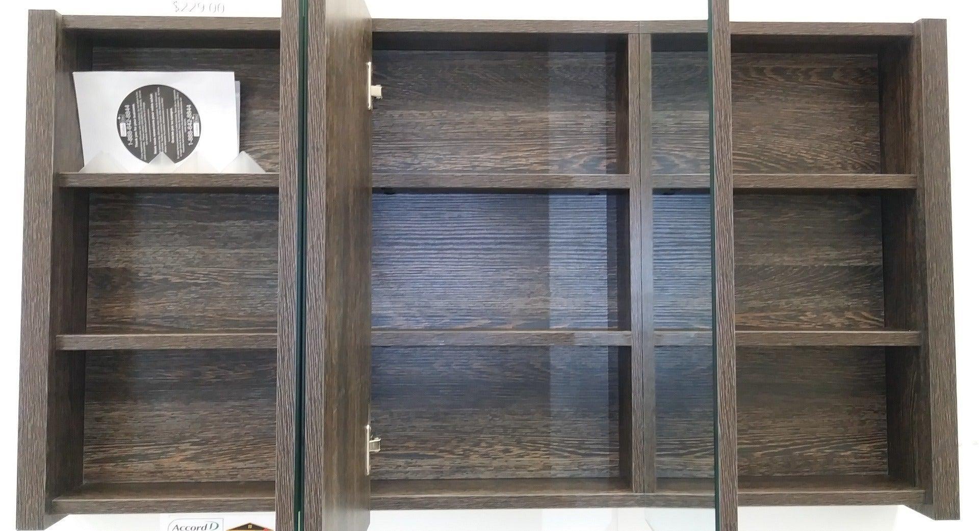 48" Medicine Cabinet - Walnut - Golden Elite Deco