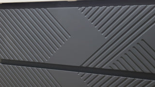 Meuble-Lavabo Mural 60po Noir avec Comptoir en Polymarbre Blanc