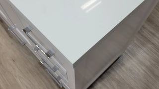 48" White Freestanding Single Sink Bathroom Vanity with Snow White Quartz Countertop