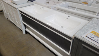 60" Geo - Double Sink Freestanding  Bathroom Vanity - SAMPLE SALE