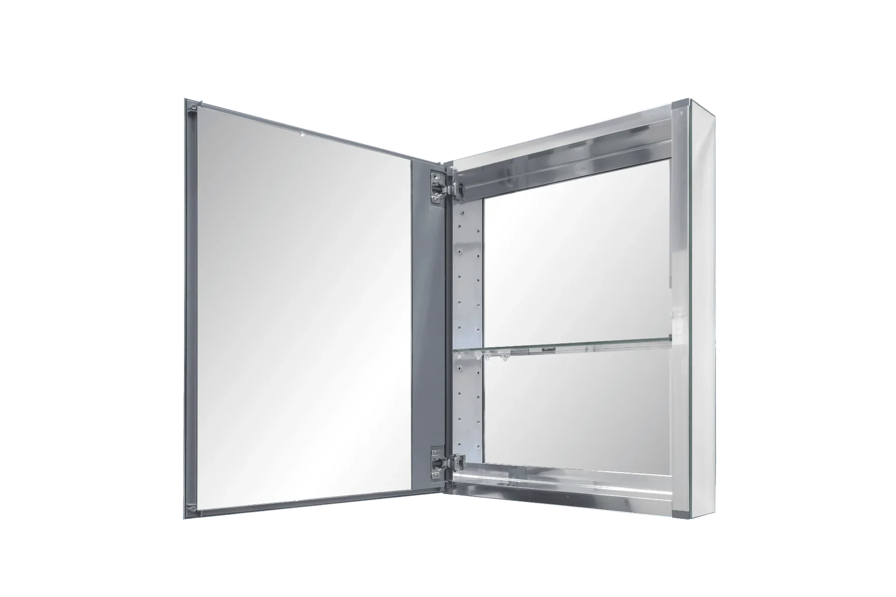 20" Medicine Cabinet - Aluminum - Golden Elite Deco