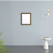 Miroir Rectangulaire Encadré en Chêne Givré 24" - Conçu pour Installation Horizontale & Verticale