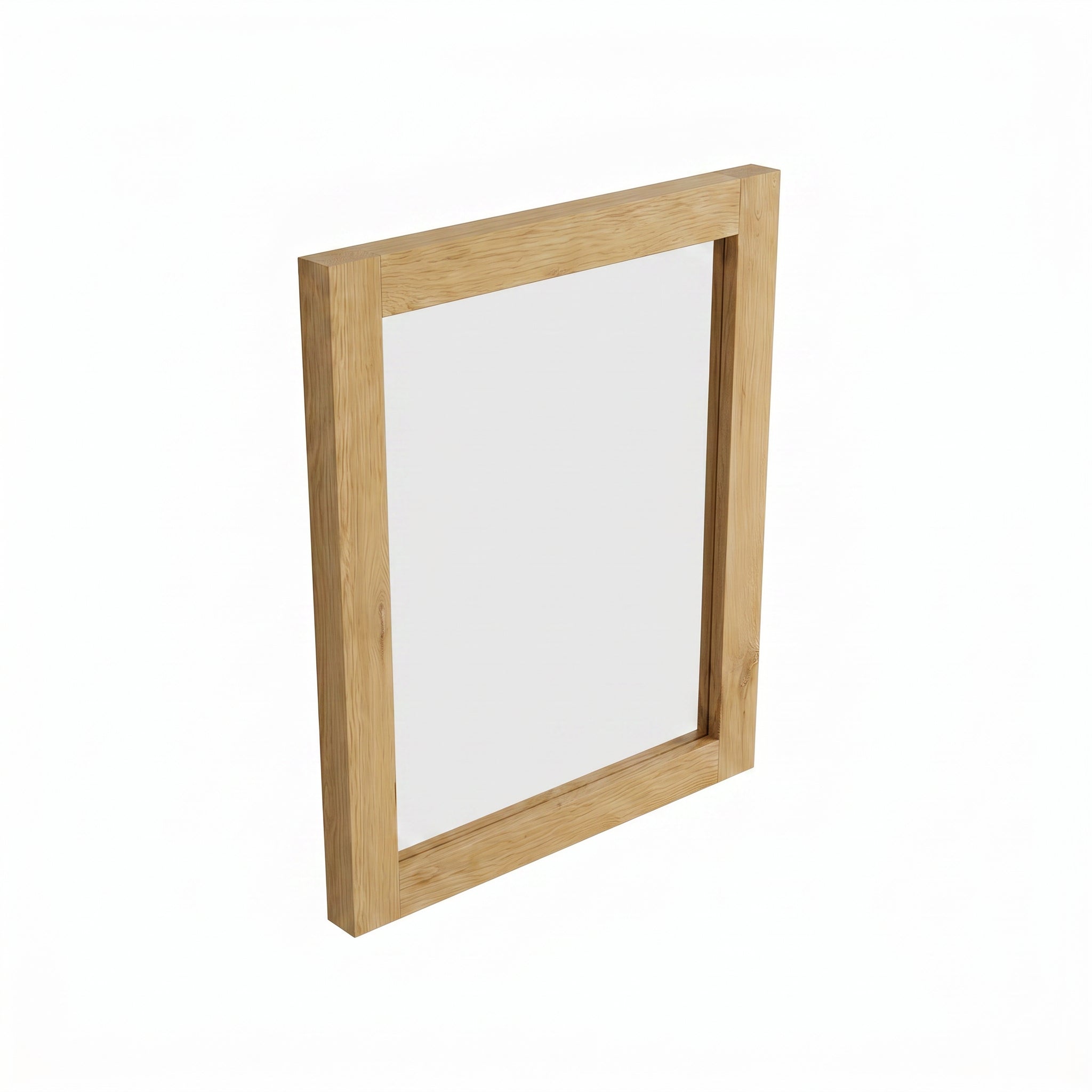 24" Frosted Oak Rectangular Framed Bathroom Mirror