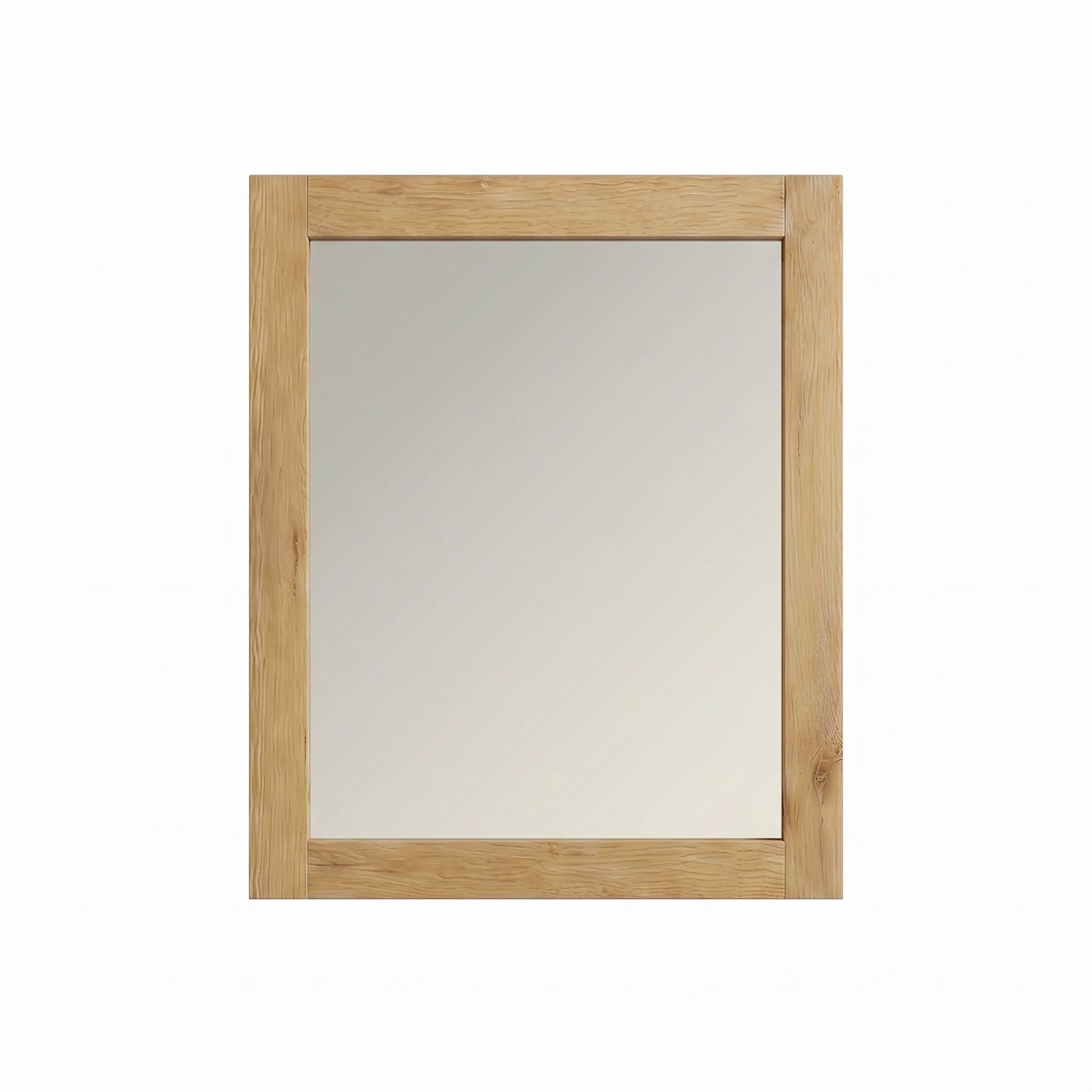 24" Frosted Oak Rectangular Framed Bathroom Mirror