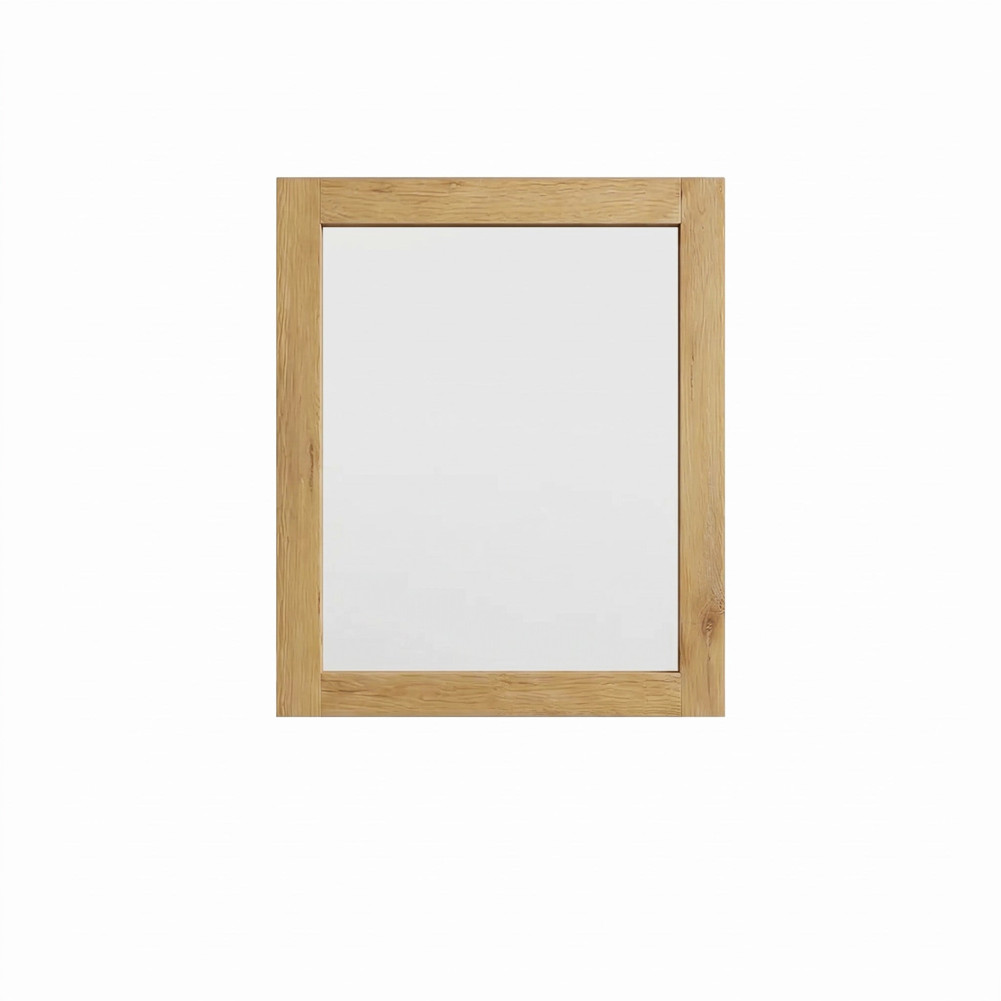 24" Frosted Oak Rectangular Framed Bathroom Mirror