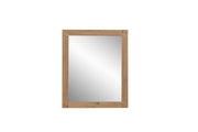 24" Rectangular Bathroom Mirror with Rough Oak Frame
