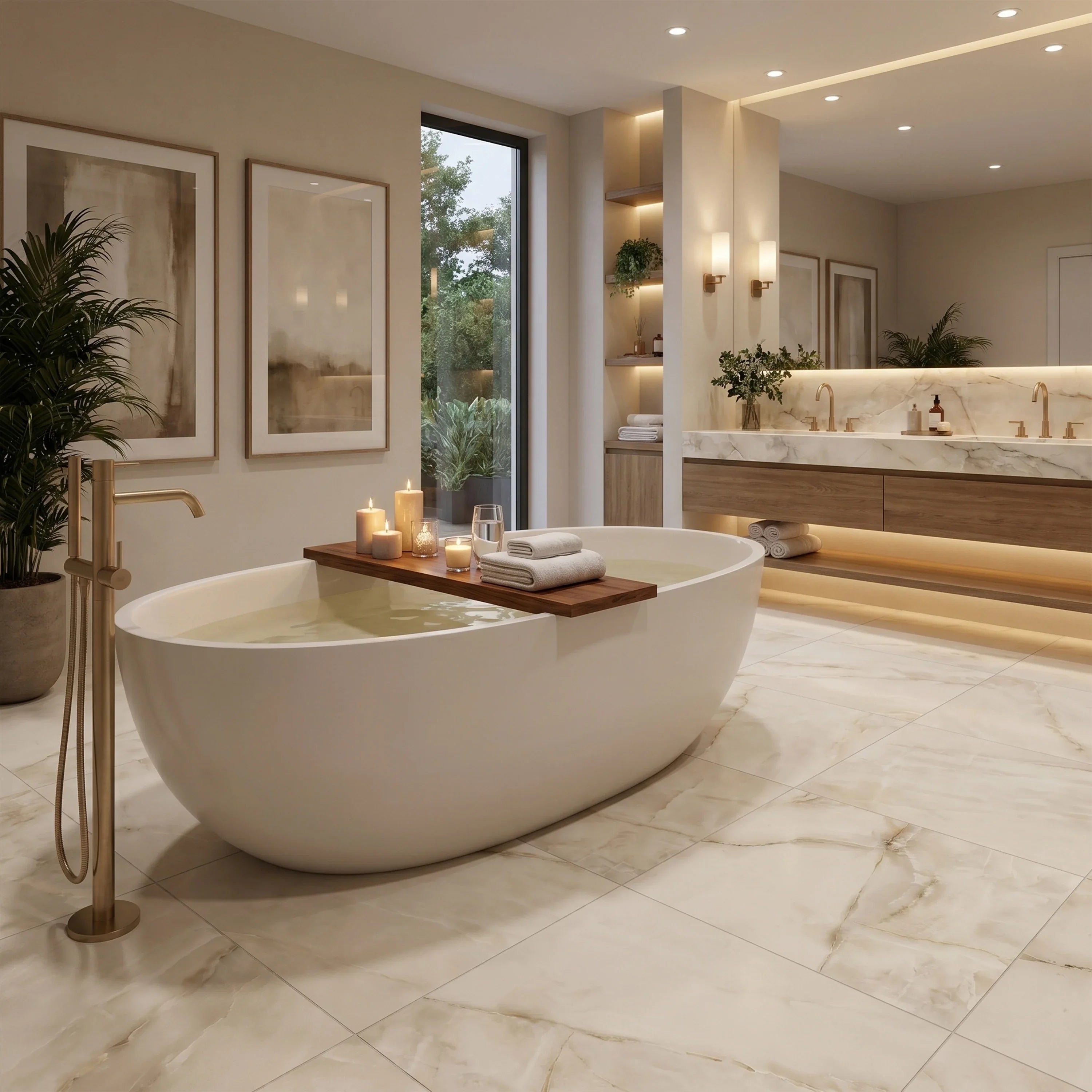 Tuile en porcelaine 24po x 24po - Onyx Classique Mat