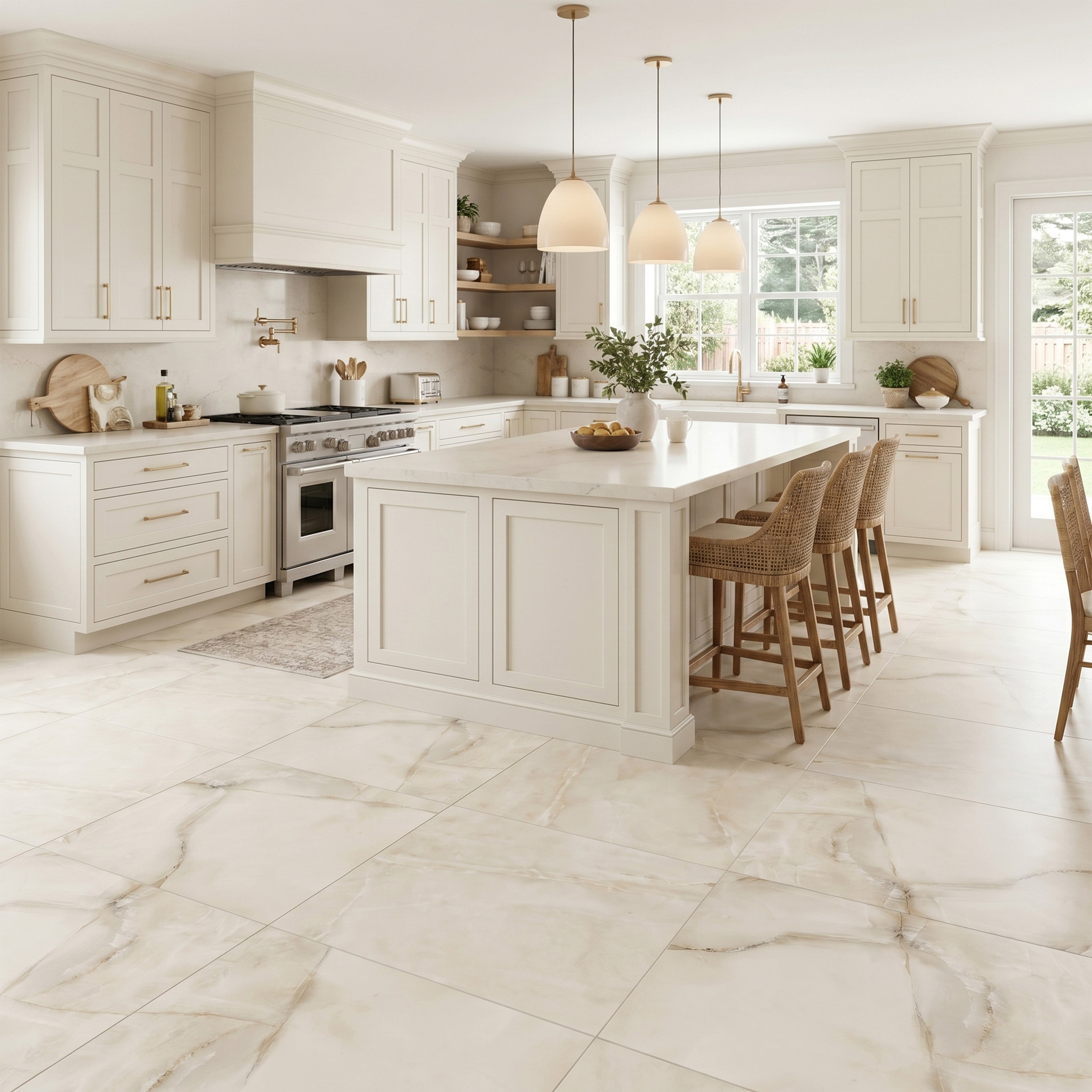 Tuile en porcelaine 24po x 24po - Onyx Classique Mat