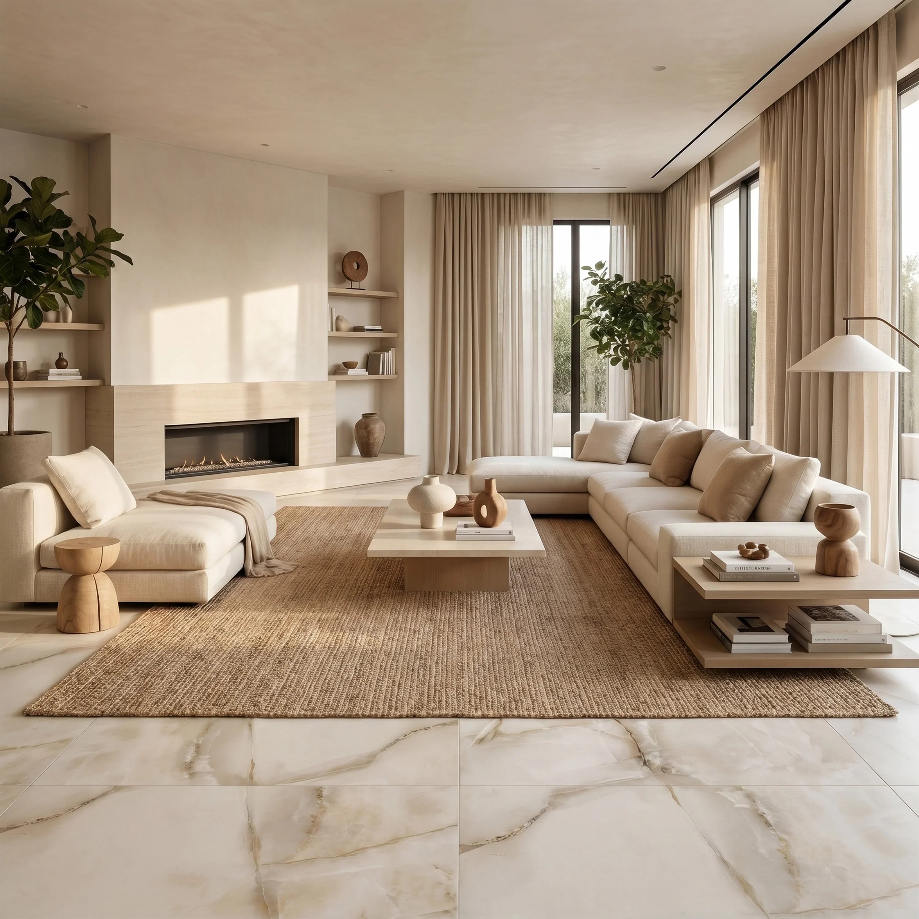 Tuile en porcelaine 24po x 24po - Onyx Classique Mat