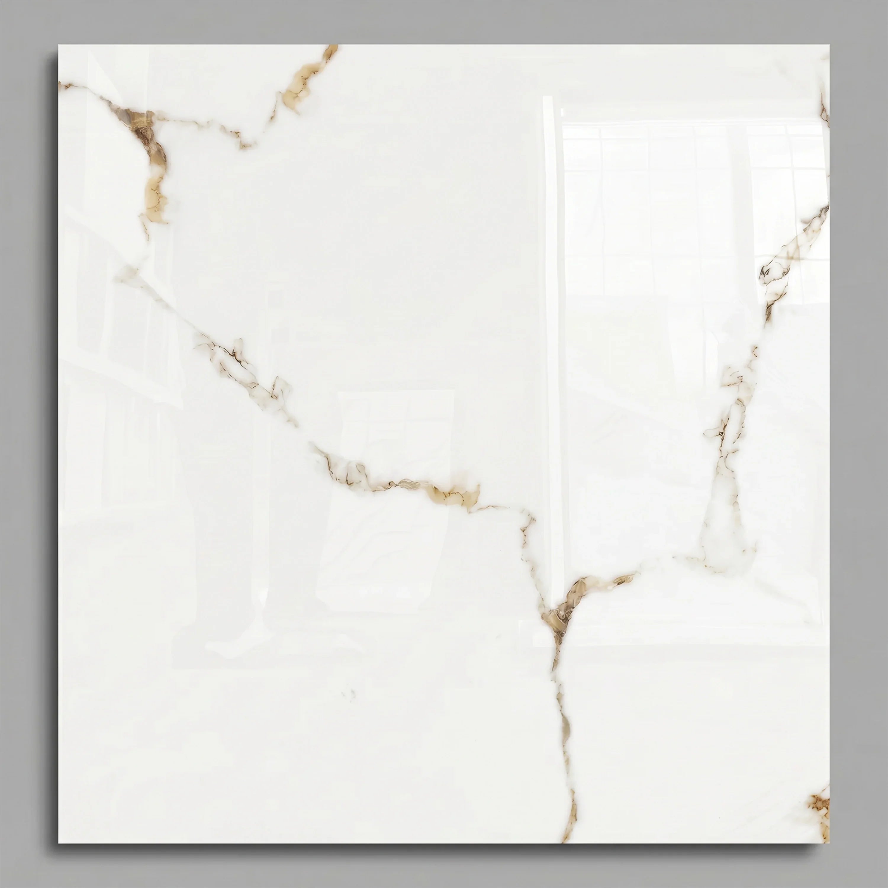 Carrelage de Porcelaine 24" x 24" Golden Satvario Brillant Poli