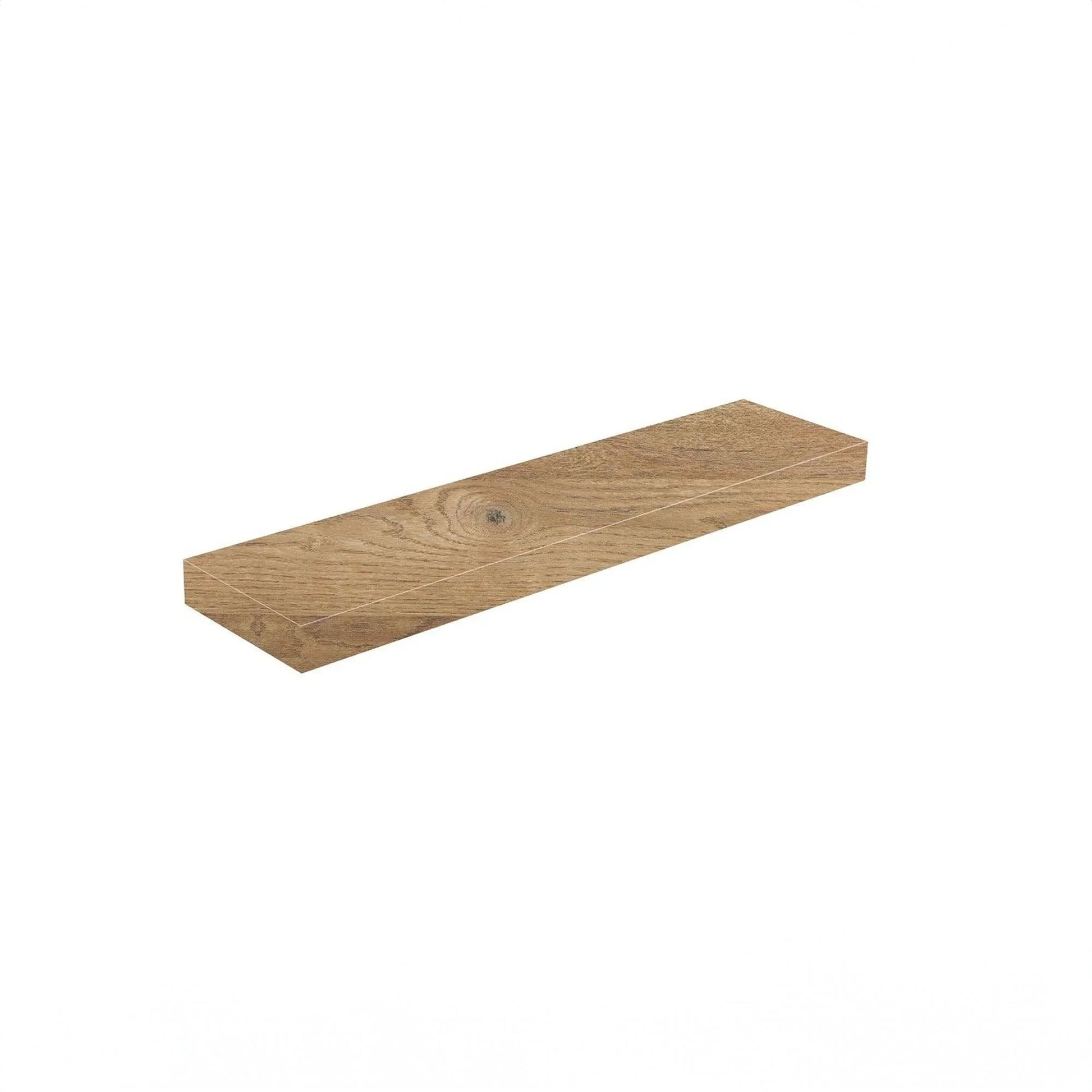 24" Wall-Mount Rough Oak Shelf