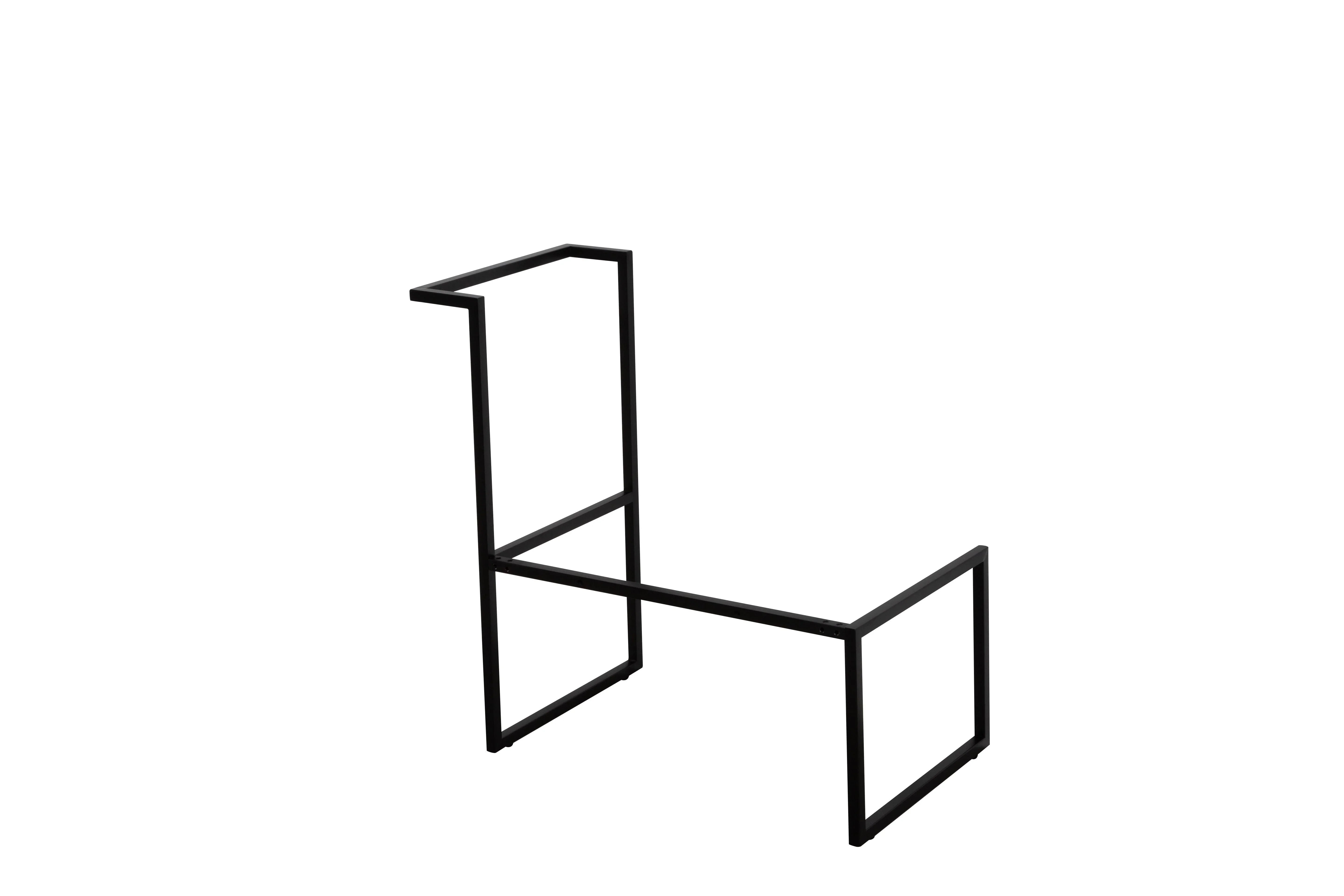 Cadre en acier inoxydable en métal noir mat de 27 po pour vanités murales - 834*449*790