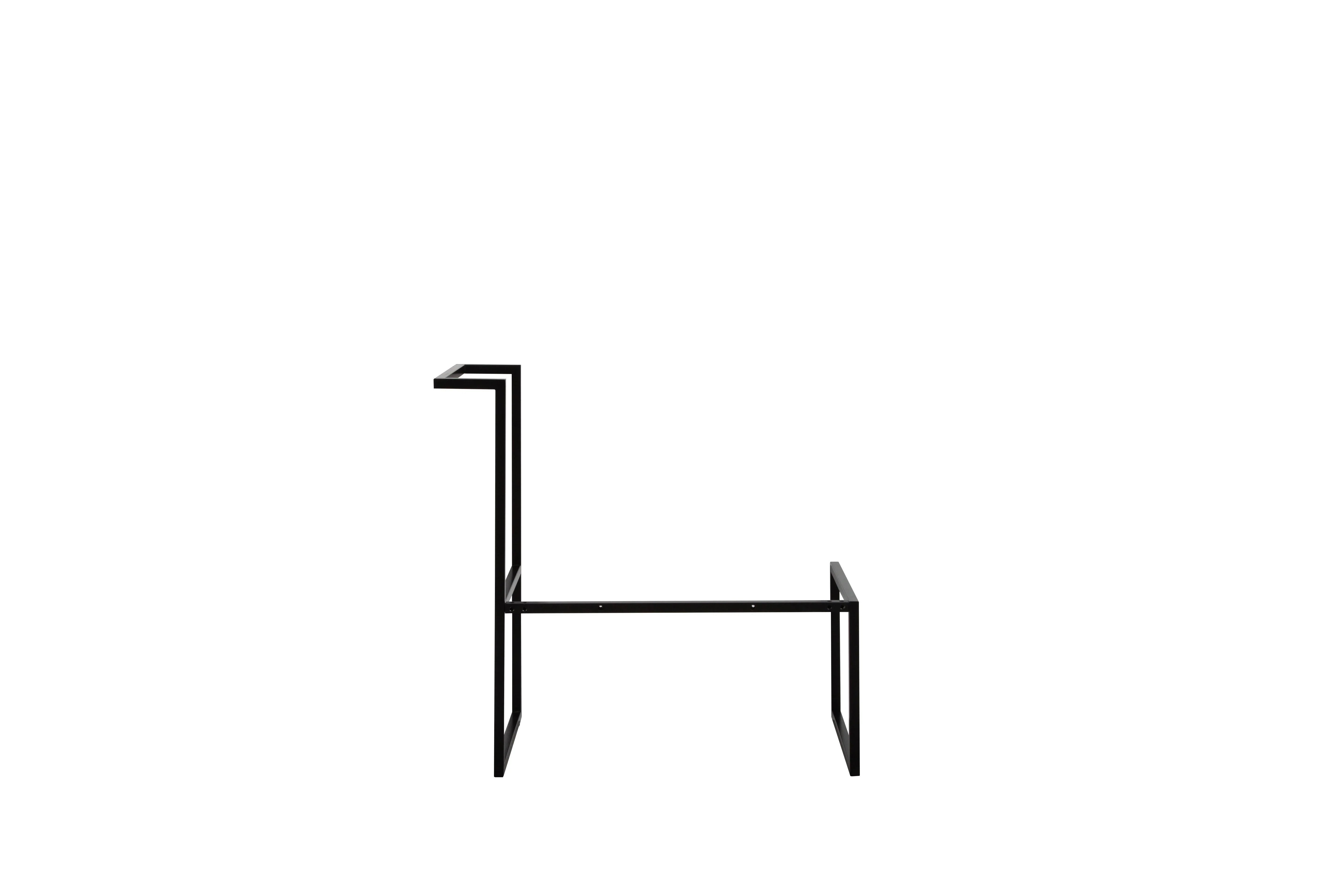 Cadre en acier inoxydable en métal noir mat de 27 po pour vanités murales - 834*449*790