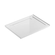 Base de douche acrylique rectangulaire blanche 48po x 36po avec drain linéaire à droite
