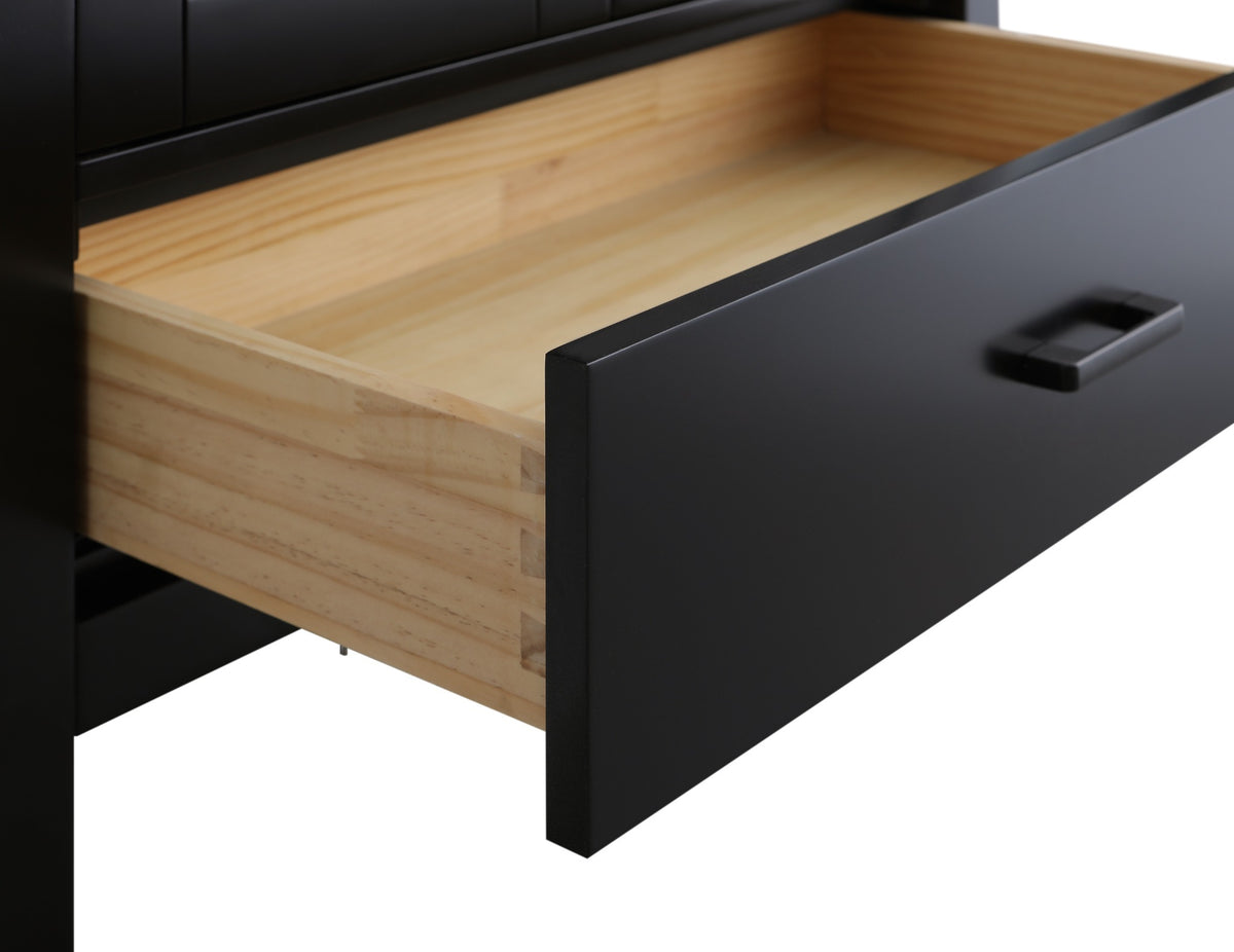 30" Black Freestanding Single Sink Bathroom Vanity with Engineered White Marble Countertop