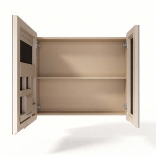 Lacey Green 30" Brown Grey LED Medicine Cabinet